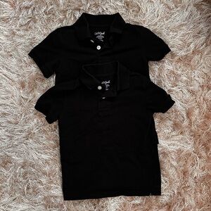 Cat & Jack Boys size XS 4/5 Uniform polo shirts 2 pack black